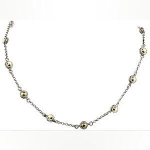 Konstantino Silver and Gold dotted necklace